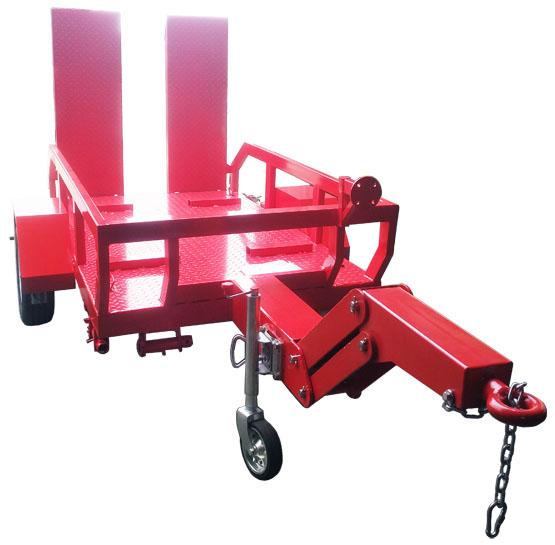 0.5吨带爬梯消防车专用平板拖车