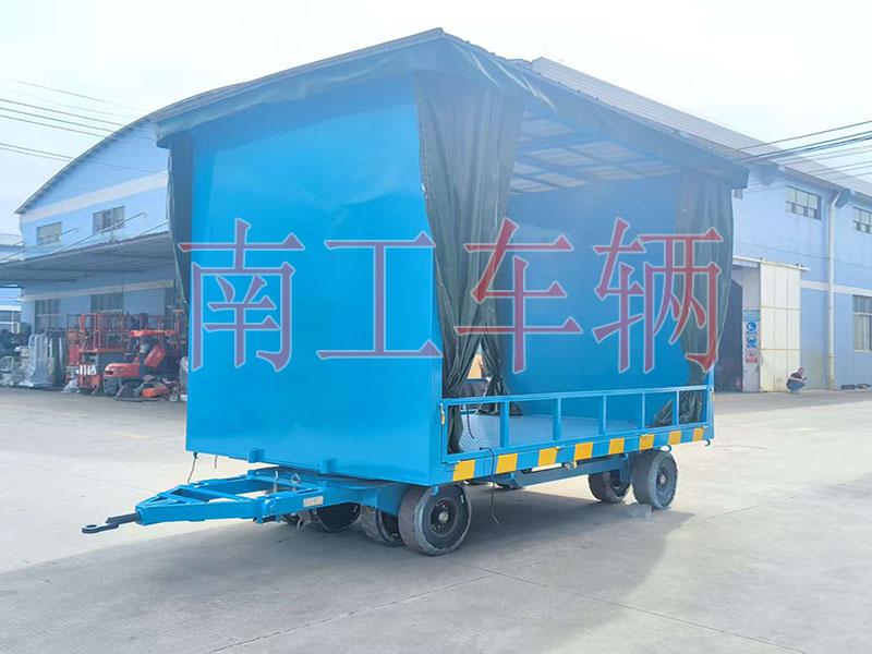 牵引式15吨雨篷拖车 带护栏工具拖车