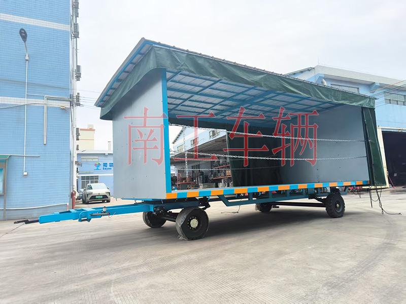 5吨雨篷拖车 牵引式雨棚平板拖车