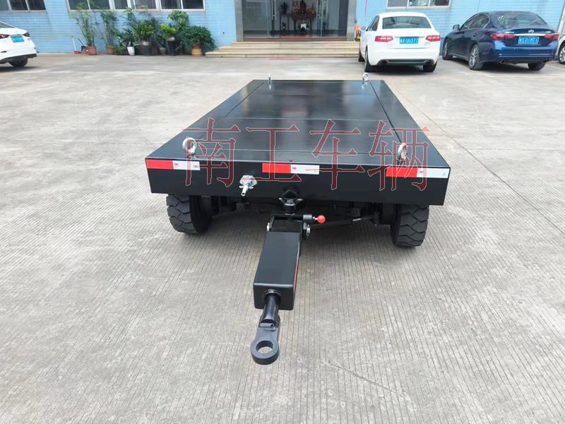 3吨电动手动牵引两用平板拖车 黑色